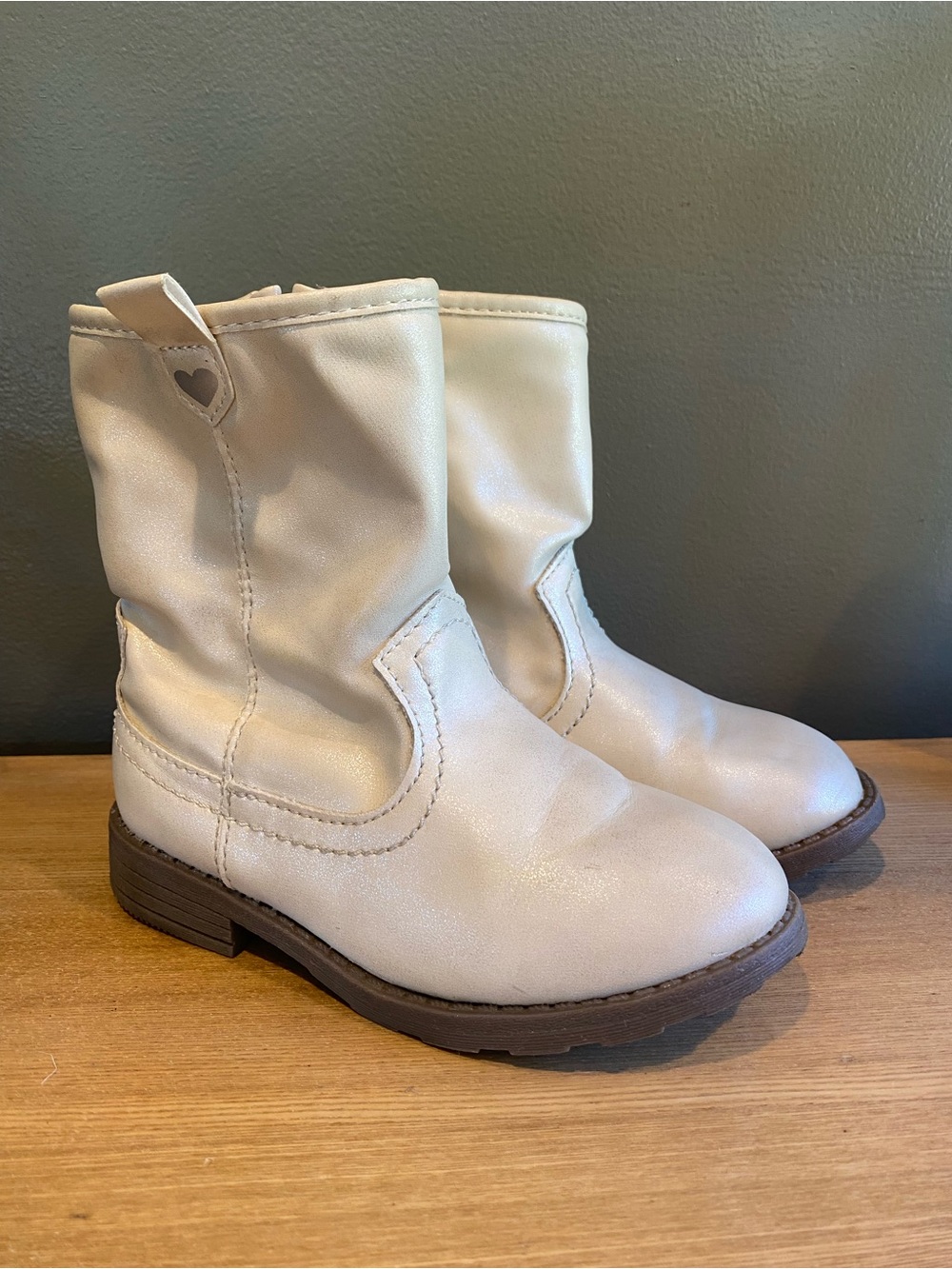 Carter's White Kids Western Boots